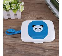 Yinhing Dispenser per Custodia da Viaggio per Salviette Umidificate Scatola Portatile per Salviette Appese per Passeggino Borsa per Pannolini Materiale PP Design Aperto Leggero e Compatto (panda blu)