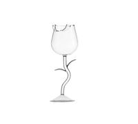 Yinhing Elegante Bicchiere da Cocktail a Forma di Rosa in Vetro Borosilicato da 150 Ml per Feste con Design Floreale Unico a Forma di Rosa (#10)