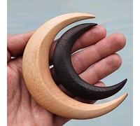 Yinhing Forcina per Capelli a Forma di Luna Intagliata a Mano Elegante Forcina a Forma di Luna in Legno per Capelli Bastone per Unico Strumento per lo Styling dei Squisito e Accessori per
