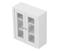 Yinhing Gabinetto da Parete della Casa delle Bambole, Decorazione in Legno in Miniatura dell'armadio 1:12 Accessori per la Casa delle Bambole per il Soggiorno del Bagno (WHITE)