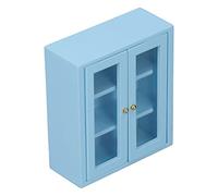 Yinhing Gabinetto da Parete della Casa delle Bambole, Decorazione in Legno in Miniatura dell'armadio 1:12 Accessori per la Casa delle Bambole per il Soggiorno del Bagno (BLUE)