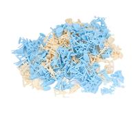 Yinhing Giocattolo Scheletro, Soldati Scheletrici con 100 Soldati Gialli e 100 Blu 200 Pc di Plastica Leggera Realistica Figure dell'esercito Medievale Giallo e Blu per Bambini di età Superiore Ai