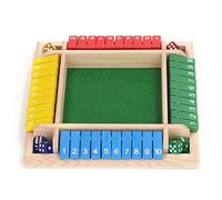 Yinhing Gioco da Tavolo con Dadi in Legno per 4 Giocatori Gioco da Tavolo Divertente per Tutta la Famiglia per Adulti e Bambini per Pub Domestici e Feste Festive Design Unico con Fondo Verde per un