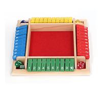 Yinhing Gioco da Tavolo con Dadi in Legno per 4 Giocatori Gioco da Tavolo Divertente per Tutta la Famiglia per Adulti e Bambini per Pub Domestici e Feste Festive Design Unico con Fondo Verde per un