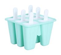 Yinhing Green Ice Cream Makers Strumenti per Gelato in Silicone per Dolcetti Estivi Fai-da-te Design a 4 Griglie per Dessert Fatti in Casa Divertimento per Bambini e attività Familiari (6 bastoncini)