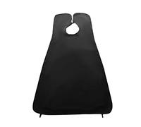 Yinhing Grembiule Barba Uomo Mantella Toelettatura Premium con Ventosa per Uomo Che Si Rasa a Casa Nero o Bianco 130x80 Cm (BLACK)
