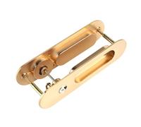 Yinhing Hoconnie Pocket Door Maniglia Scorrevole con Chiavi per Armadio da Bagno e Balcone, Design Antifurto in Argento Spazzolato, Adatta per Mobili in Legno e Porte di Fienili (GOLD)