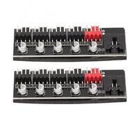 Yinhing Hub Ventola PWM da 2 Pezzi 12V 4 Pin Controller di Raffreddamento CPU Salvaspazio a 5 Vie con Cavi a 3 e 4 Pin per Prestazioni del PC Migliorate e Soluzioni Efficienti di Gestione del Calore