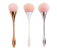 Yinhing Il Set di Pennelli per la Polvere per Unghie Include un Detergente e un Dip per Cipria, Che può Essere Utilizzato Anche Come Pennello per Il Fard, Rendendolo uno Strumento (Set 3 pezzi)