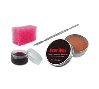 Yinhing Kit Cera per Cicatrici, Trucco Realistico per Effetti di Ferite per Costumi di Halloween e Trucco Teatrale, con Spatola Facile Modellare (2)