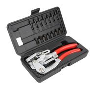 Yinhing Kit di Perforazione Manuale in Acciaio Inossidabile Pinze per Perforatori per Metallo, Plastica e Pelle Set Versatile di 16 Strumenti con profondità da 6 Mm a 41 Mm