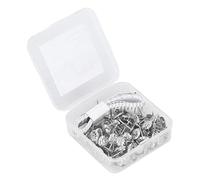 Yinhing Kit di Set in Acciaio Al Carbonio con Perno Decorativo per Chiodi da 100 Pezzi per Mobili con Finitura Oro Lucido per la Decorazione Domestica, Progetti e Lavori Fai da Te (SILVER)