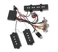 Yinhing Kit di Sostituzione del Pickup del Circuito di Cablaggio del Preamplificatore per Basso Elettrico Qualità del Suono Professionale con Controlli di Bilanciamento del Volume dei Bassi e degli