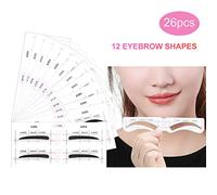 Yinhing Kit di Stencil per Sopracciglia Modelli per Sopracciglia Riutilizzabili per Modellare Set di Strumenti Professionali per la Cura delle per di Pelle Accessorio Essenziale per il Trucco (Come