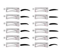 Yinhing Kit di Strumenti per Modellare le Sopracciglia 12 Pezzi con Stencil per Sopracciglia Dotati di Cinghia di Fissaggio Elastica Cura Precisa e Archi Eleganti, Ideali per Uso Domestico o (Come