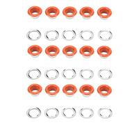 Yinhing Kit Passacavo da 8 Mm, 500 Set di Occhielli in Metallo con Strumento di Installazione per Riparazioni Fai da Te e Decorazione di Scarpe, Borse, Abbigliamento (ORANGE)