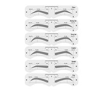 Yinhing Kit Stencil per Sopracciglia, Modello PEVA a 24 Forme con Fascia Elastica, Strumento di Trucco Fai-te Riutilizzabile per Principianti e Professionisti (1)