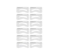 Yinhing Kit Timbro per Sopracciglia, Strumento per Trucco Timbro per Sopracciglia a Prova di Sudore con Design a Testa di Fungo Morbido, per Tutte le tonalità della Pelle 1,8 G 12 Pezzi (2)