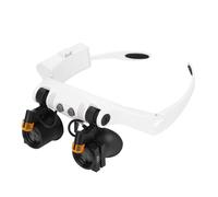 Yinhing Lente d'Ingrandimento Multifunzionale con Montaggio a LED 21 Lenti Combinate per l'ispezione Ingrandimento da 3X a 10X con Illuminazione Calda Fredda per Tecnici Hobbisti