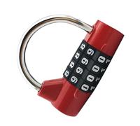 Yinhing Lucchetto con Password a Forma di U per Guardaroba e Armadietto della Palestra, dell'ufficio Domestico, Proteggi i Tuoi Effetti Personali con il Design Antifurto Elegante Lucchetto Rosso