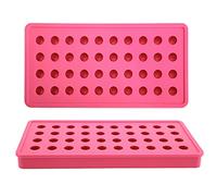 Yinhing Macchina per Ghiaccio in Silicone a 40 Fori per Cubetti di Ghiaccio Dalla Forma Perfetta, Ideale per Feste, Bar e Celebrazioni, Elegante Design Blu (Rosa rossa)