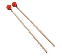 Yinhing Mallet Marimba, Mallet Timpani con Filato a Manico in Acero Parti Marimba, Drum Percussion per le Percussioni Suonando (rosso)