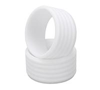 Yinhing Manico per Racchetta da Tennis in Silicone, Set da 2 Pezzi, Buon Assorbimento del Sudore, Design Raffinato, Impugnatura Elastica, Fissaggio per i Giocatori (White)