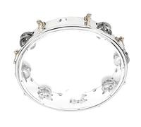 Yinhing MBat Tamburello Doppia 10In Jingles a Percussione Strumento Musicale per Feste Spettacoli Festival Attività Divertenti Suono Vibrante Design Colorato per Età (Trasparente)