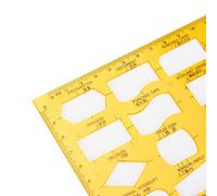 Yinhing Modello di Disegno di Progettazione Architettonica Multifunzionale Righello Geometrico Cavo con Misurazioni Precise e Applicazioni Versatili per Ingegneri, Architetti e Designer (4351)