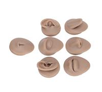 Yinhing Modello di Pratica del Corpo in Silicone Simulazione Dell'orecchio in Silicone Occhio Naso Bocca Lingua Modello di Ombelico con Materiale Morbido per Uso Alimentare per (Pelle scura)