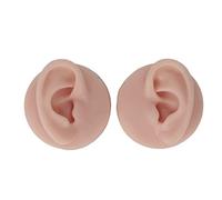 Yinhing Modello Orecchio in Silicone per Esercitazione di Piercing con | Lo strumento di allenamento riutilizzabile per la replica dell\'orecchio in morbido silicone con struttura anatomica