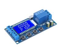 Yinhing Modulo di Commutazione Timer con Ritardo Ciclo con Display LCD Relè di Spegnimento Ritardato Alto/basso Ampio Ingresso di Tensione Funzione di Arresto di Emergenza
