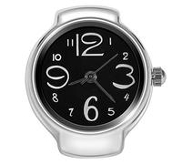 Yinhing Orologio Analogico Al Quarzo Alla Moda per Donna, Uomo, Dito con Cassa in Lega, Design Unico per Uso Casual per Feste, Cronometraggio Preciso, Ideale per i Propri Cari (BLACK)