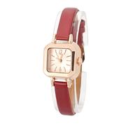 Yinhing Orologio da Polso Femminile Alla Moda Al Quarzo con Display Analogico Dal Design Elegante e Comodo Cinturino in PU, Colore Rosso Elegante per Ogni Occasione (rosso)