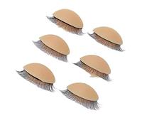Yinhing Palpebre Sostitutive per Ciglia in Silicone per Esercitarsi Modello di Ciglia a Doppio Strato Set 3 Paia per Principianti Strumento di Allenamento Facile Usare per Innesto di Marrone (Nudo)