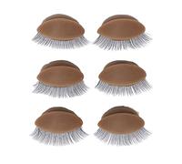 Yinhing Palpebre Sostitutive per Ciglia in Silicone per Esercitarsi Modello di Ciglia a Doppio Strato Set 3 Paia per Principianti Strumento di Allenamento Facile Usare per Innesto di Marrone (Colore