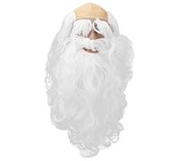 Yinhing Parrucca e Barba Finta Bianca Riccioli Capelli Finti Costume | Include parrucca, barba, sopracciglia, morbido elastico in materiale sintetico adatto per il costume festa di Halloween,