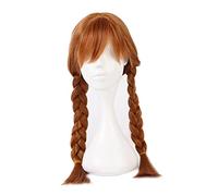 Yinhing Parrucca Lunga Diritta Intrecciata a Coda di Cavallo, Parrucca Principessa in Morbida Fibra Chimica con Rete Traspirante, per Bambine, Feste di Cosplay di Halloween