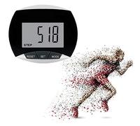 Yinhing Pedometro Contapassi con Clip Display LCD Passo/Distanza/Calorie Spegnimento Automatico Leggero per Camminare, Correre, Fare Jogging (BLACK)