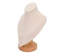 Yinhing Peso del Display per Collana, Supporto per Display per Collana Multiuso Elegante Busto di Gioielli Busto Supporto per Porta della per la Fiera di Gioielli per la Casa (Beige)