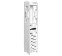 Yinhing Pianto di Stoccaggio dei Tessuti in Legno Bianco in Legno Bianco per Organizzare il Bagno e la Lavanderia