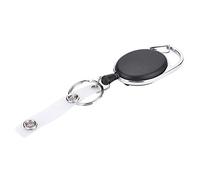 Yinhing Porta del Badge Clamp/Holder Retrattile, Bobina Badge Cinghia del Carabinatore Clamp/Holder Retrattile in Corda Nylon a Corda Portachiavi Retradibile Ghianda