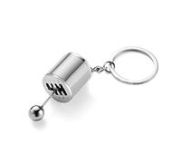 Yinhing Portachiavi per il cambio del modello di parte di automobile creativa,mini portachiavi del cambio per auto, portachiavi in metallo per uomo,portachiavi cambio manuale(Argento)