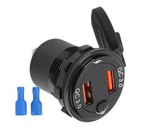 Yinhing Presa USB per Auto Ricarica Rapida con Voltmetro Display Digitale Rosso per Veicoli DC 12V 24V Come Barche Motociclette e Camion Dispositivo di Alimentazione Essenziale per le Avventure