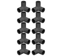Yinhing Raccordi per Tubi in PVC, Connettori per Tubi in PVC I Raccordi per a 3 Vie Connettore Ad Angolo di Gomiti in Plastica in Plastica in in Piaga in (BLACK)