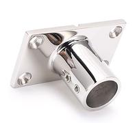 Yinhing Raccordo per Corrimano con Base Rettangolare a 90 Gradi in Acciaio Inossidabile per Hardware Marino Lucidato per Yacht (22MM)