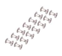 Yinhing Rivetti a Vite M3.5 Rivetti di Rilegatura Elementi di Fissaggio in Pelle PU 50 Set Lega di Acciaio Inossidabile Testa Tonda Piatta 4.5x6x9mm per Artigianato in Pelle