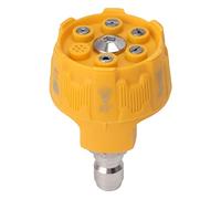 Yinhing Rondella di Pressione 6 in 1 Multifunzionale Tappo di Ugello Regolabile Interfaccia Collegare la Punta per L'irrigazione da Giardino (YELLOW)