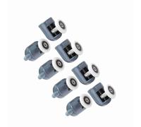 Yinhing Rulli per Porta Doccia da 8 Pezzi per Porte in Vetro da 5 Mm e 6 Mm Guide Scorrevoli in Plastica in Acciaio Inossidabile Silenziose per Cabine Doccia (ruota singola)