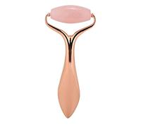 Yinhing Rullo di Giada per Massaggiatore Viso Rassodante per la Pelle Antirughe Viso Strumento di Massaggio Dimagrante per Donne Uomini Manico in Lega di Zinco Ametista Cristallo Bianco (PINK)